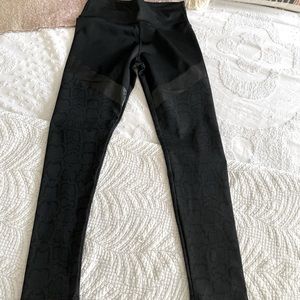 Snake Print/Faux Leather Leggings